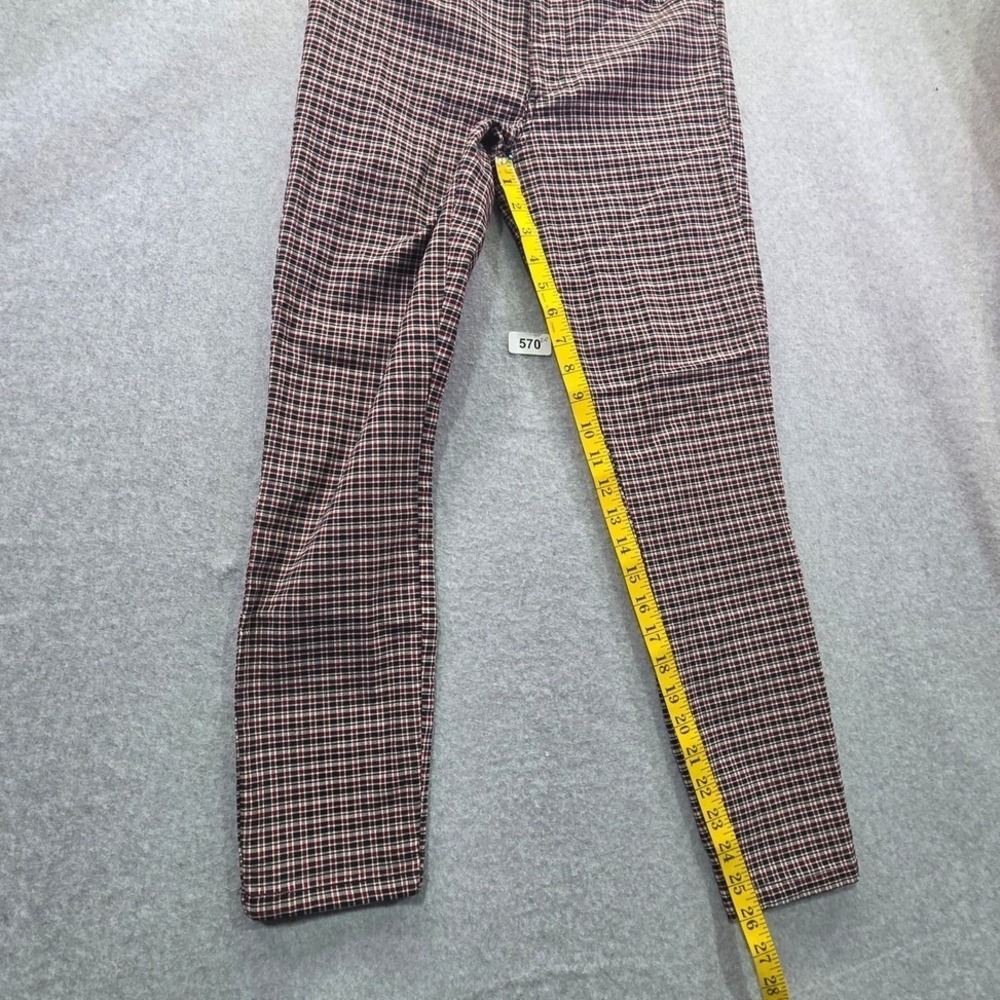 Tommy Hilfiger Womens Plaid Slim Ankle Pants Navy Red Cream Size 8 - Picture 10 of 12